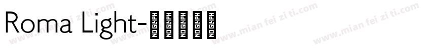 Roma Light字体转换
